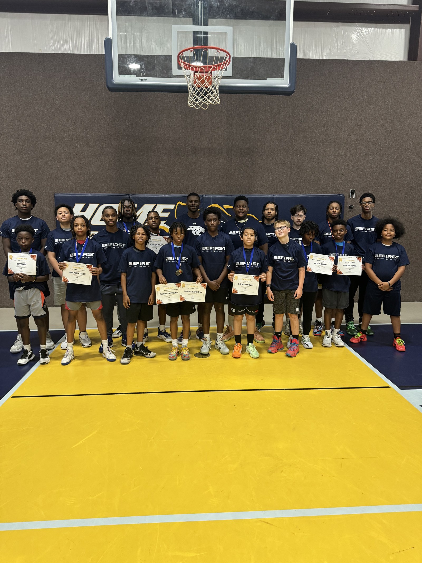 Terry Nolan Jr. with young players at a previous clinic